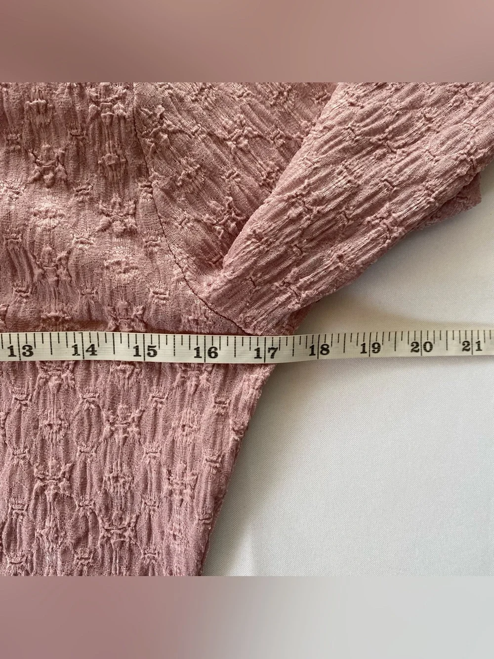 NWT Free People Mauve Blackbird Cardi Textured Ruffle-Trim Top Medium Balletcore - Picture 14 of 15